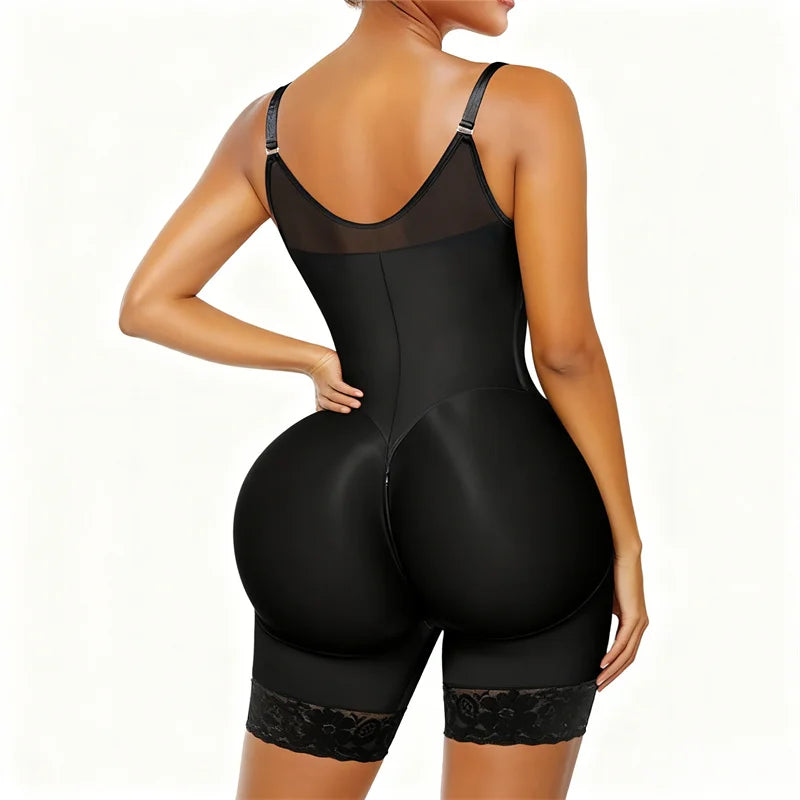 Women's Colombian Faja Shapewear Bodysuit – High Compression Tummy Control & Butt Lift